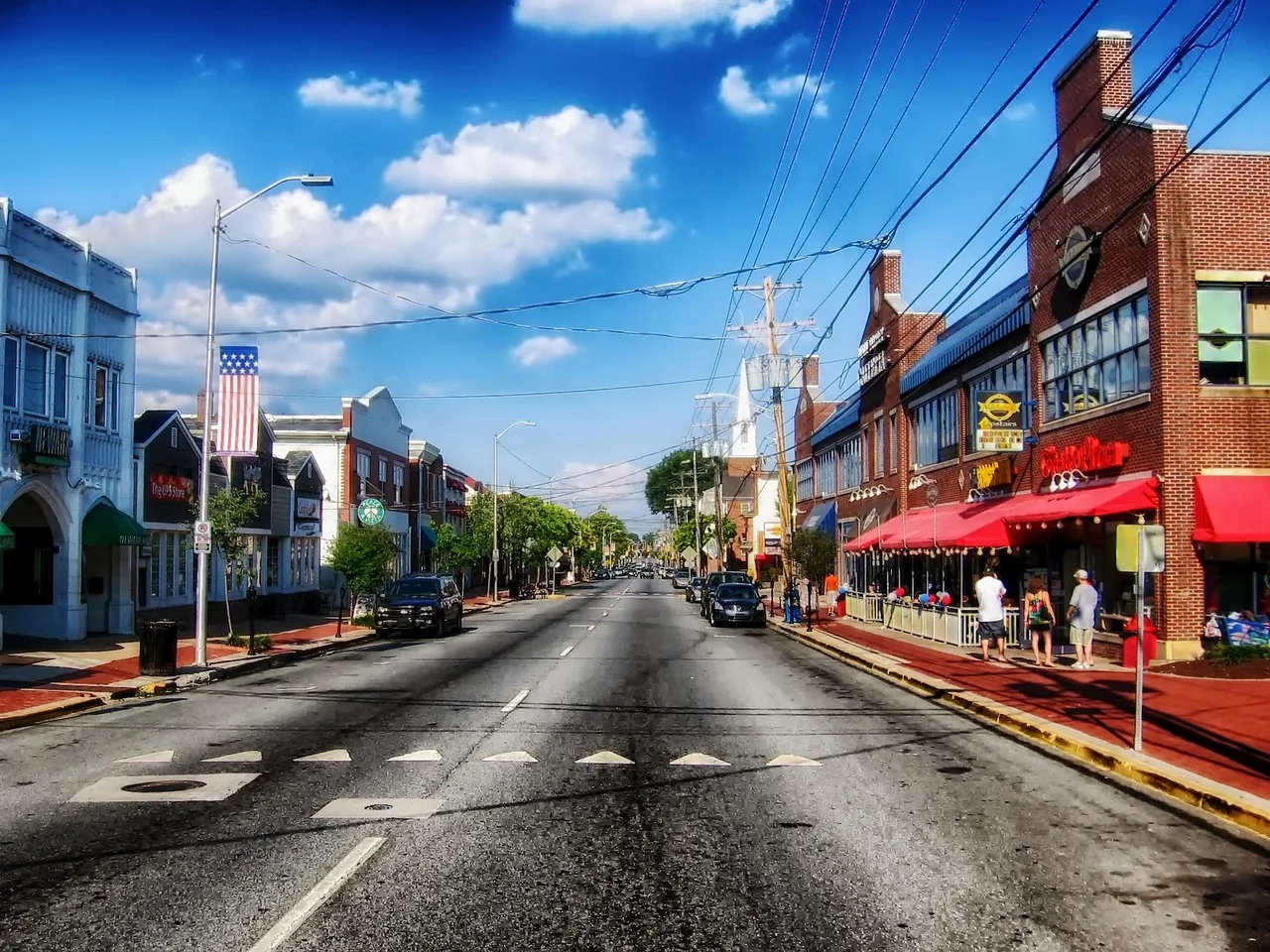 newark, delaware, town, street, buildings, sky, clouds, nature, hdr. Starting a business first hundred days: Delaware entity filing costs